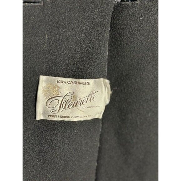 Vtg Fleurette Neiman Marcus 100% Cashmere Overcoat USA Union Made Large/XL - Picture 11 of 12